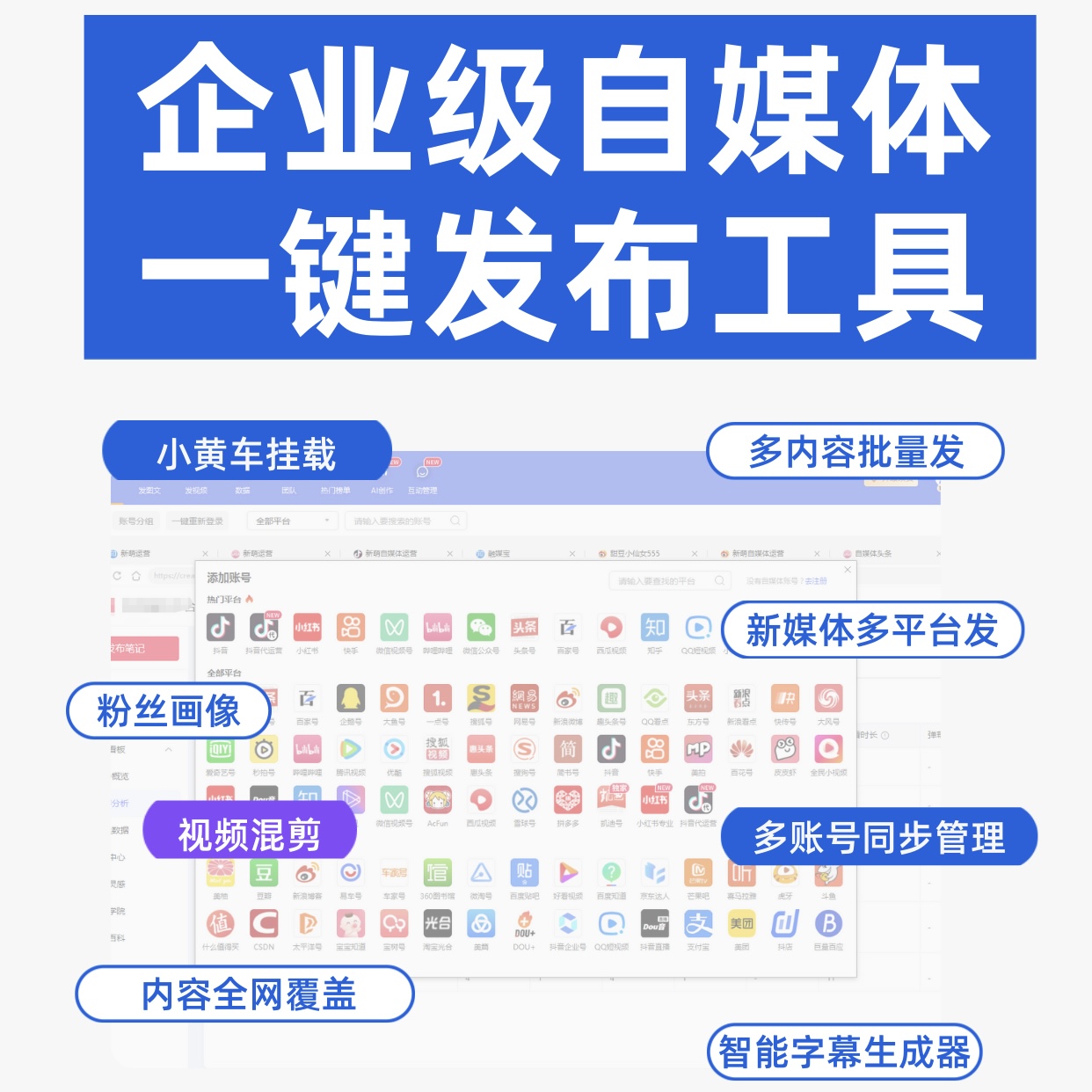 自媒体矩阵一键发布工具(电脑版) - 会优科技优惠价¥21.31
