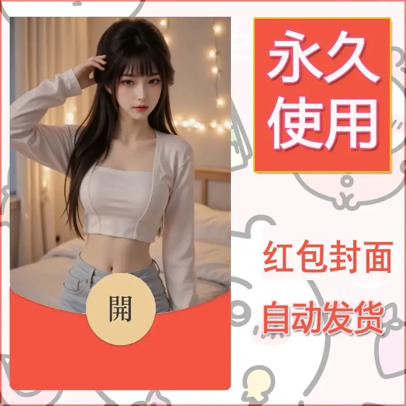 新款永久微信红包封面美女系列自制皮肤diy素材12 - 会优科技优惠价¥0.42