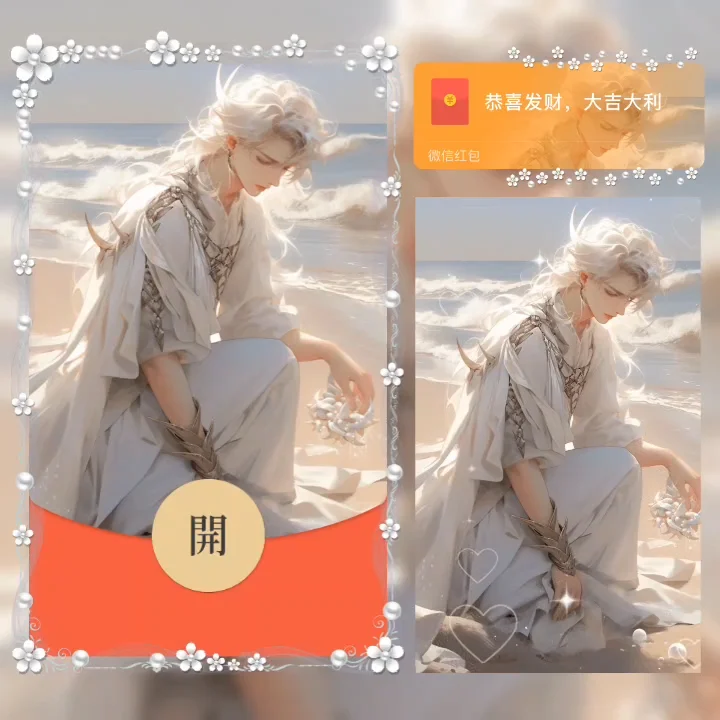 微信红包封面 |『古风情侣/男』 - 会优科技优惠价¥2.05