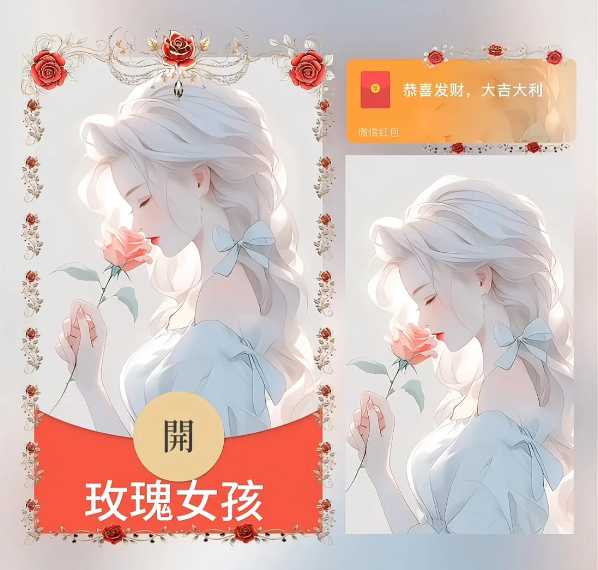 微信红包封面 |『玫瑰女孩』