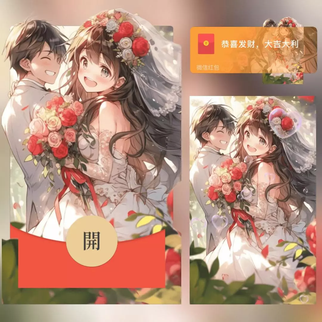 【卡密兑换】福利特惠-微信红包封面『婚纱情侣』官方卡密丨端内兑换丨24小时自助提卡！ - 会优科技优惠价¥1.15