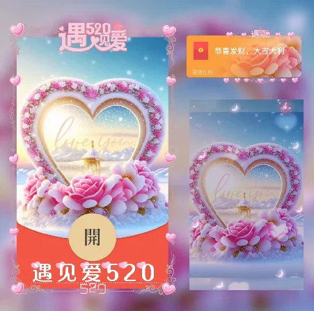 微信红包封面 |『遇见爱520/动态/xn』 - 会优科技优惠价¥2.02
