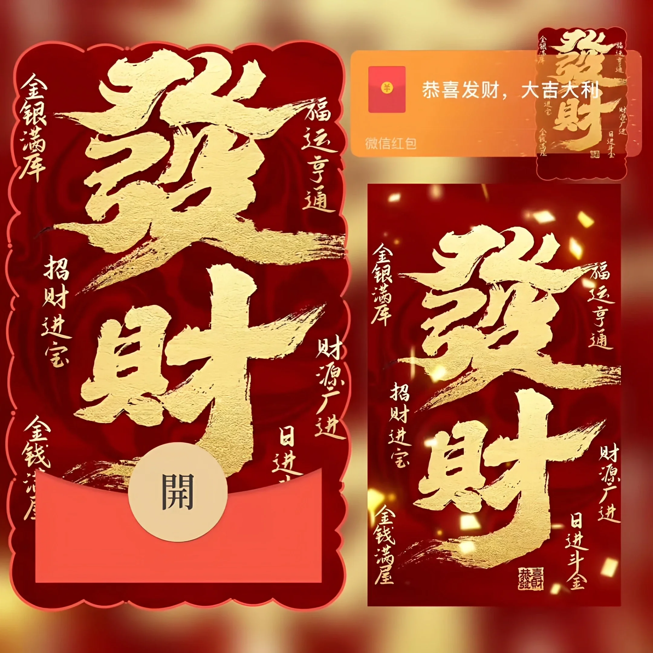 微信红包封面 |『发财/招财进宝』